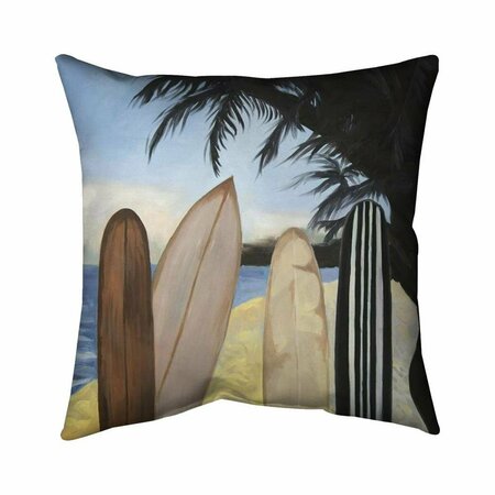 BEGIN HOME DECOR 20 x 20 in. Surfboards-Double Sided Print Indoor Pillow 5541-2020-SP61
